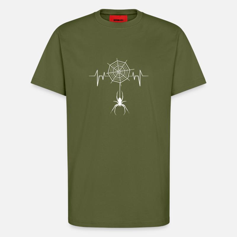 Spider - spiders - spider owner - spider web - T-Shirt - made by SPREAD - MOSS GREEN