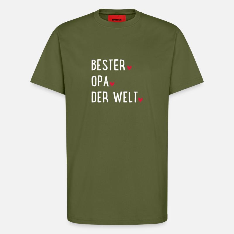 Bester Opa der Welt - T-Shirt - made by SPREAD - MOSS GREEN