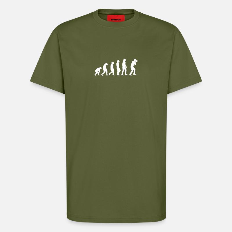 Evolution Fotograf - T-Shirt - made by SPREAD - MOSS GREEN