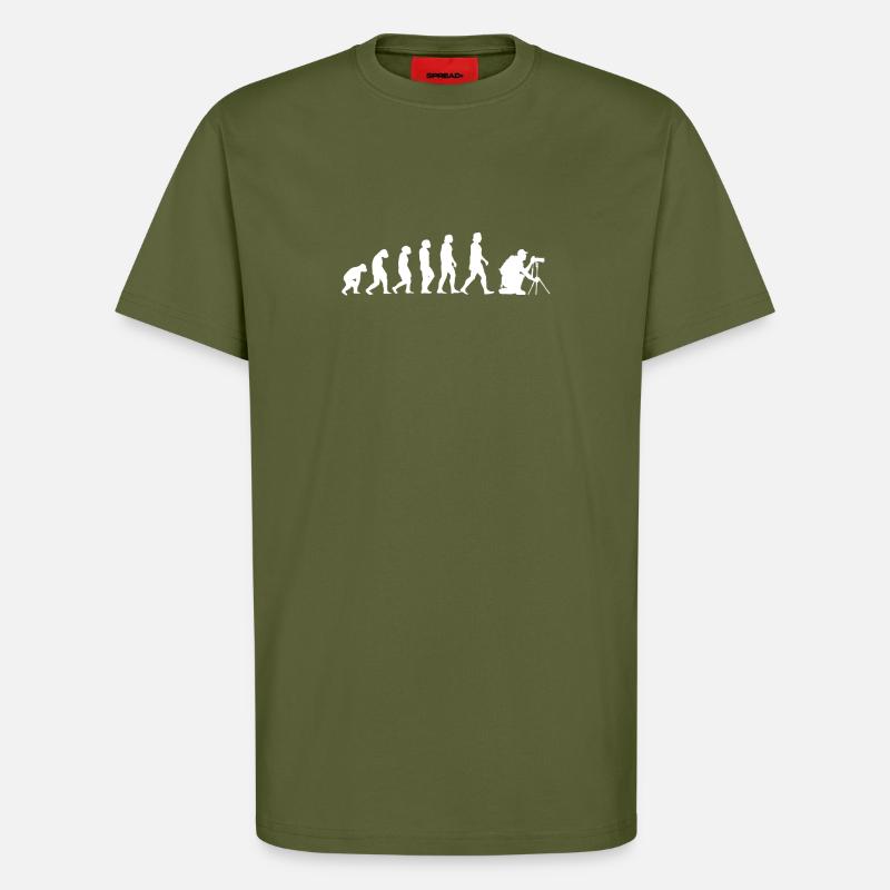 Evolution Fotograf - T-Shirt - made by SPREAD - MOSS GREEN