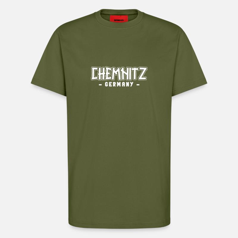 Chemnitzerin Chemnitzer Chemnitz - T-shirt bio décontracté fabriqué en UE - MOSS GREEN