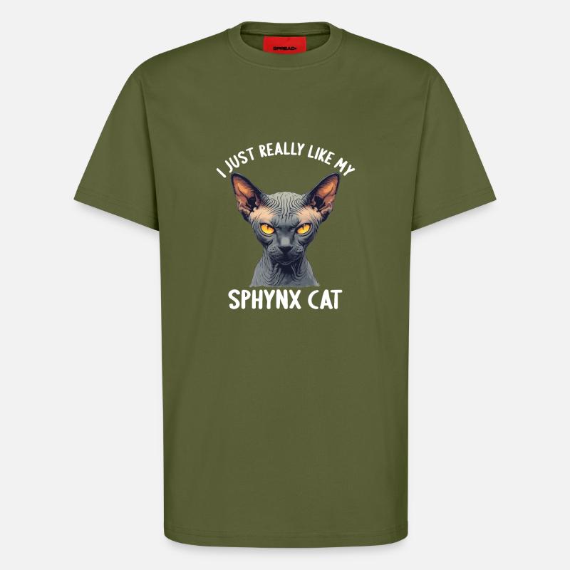 Sphynx Kätzchen Sphynx Katze - T-Shirt - made by SPREAD - MOSS GREEN