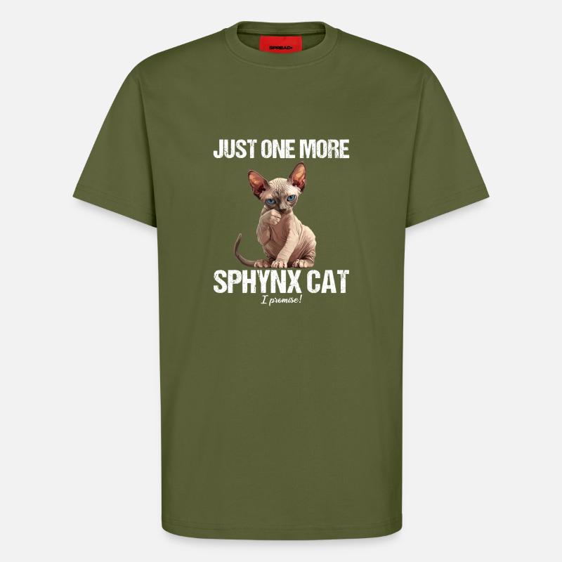 Chaton Sphynx Chat Sphynx - T-shirt bio décontracté fabriqué en UE - MOSS GREEN