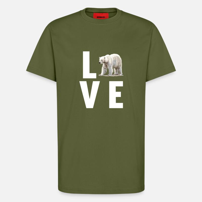 Polar Bear Eisbären Eisbär - T-Shirt - made by SPREAD - MOSS GREEN
