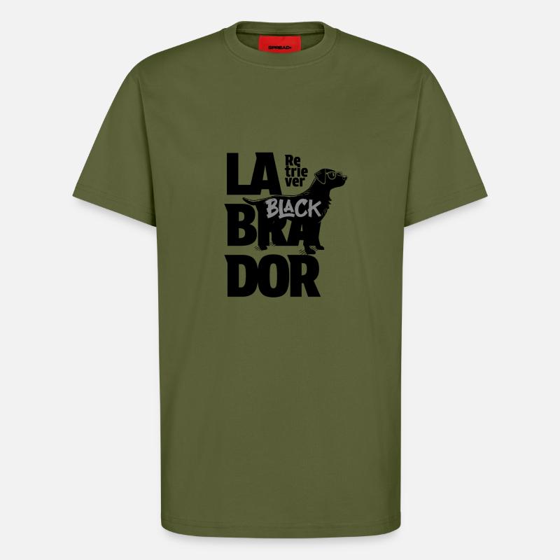 Schwarzer labrado Retriever - T-Shirt - made by SPREAD - MOSS GREEN