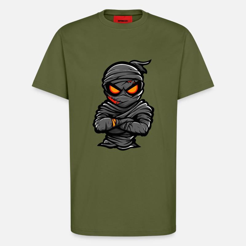 Mumie Comic Halloween - T-Shirt - made by SPREAD - MOSS GREEN