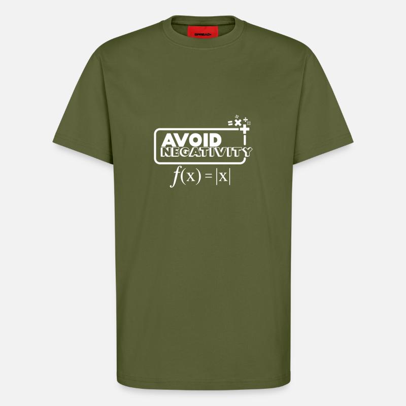 Avoid Negativity - weiß - T-Shirt - made by SPREAD - MOSS GREEN