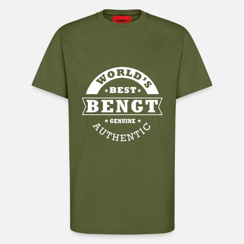 Bengt bengt - T-shirt bio décontracté fabriqué en UE - MOSS GREEN