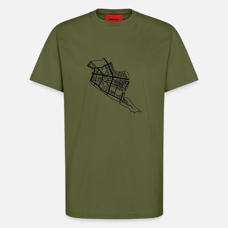 Friedrichshain Berlin - T-Shirt - made by SPREAD - MOSS GREEN