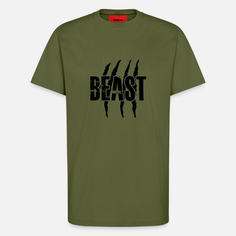 beast - T-Shirt - made by SPREAD - MOSS GREEN