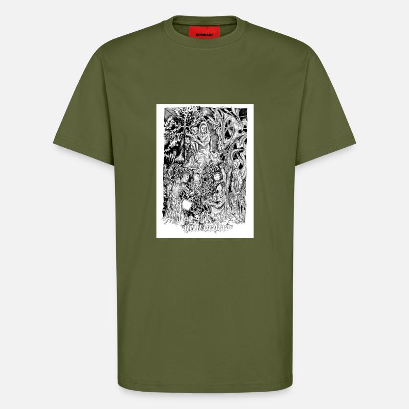 nouvelle commande - T-shirt bio décontracté fabriqué en UE - MOSS GREEN