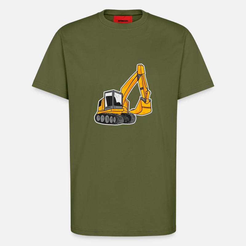Löffelbagger Ausgräber Bagger - T-Shirt - made by SPREAD - MOSS GREEN