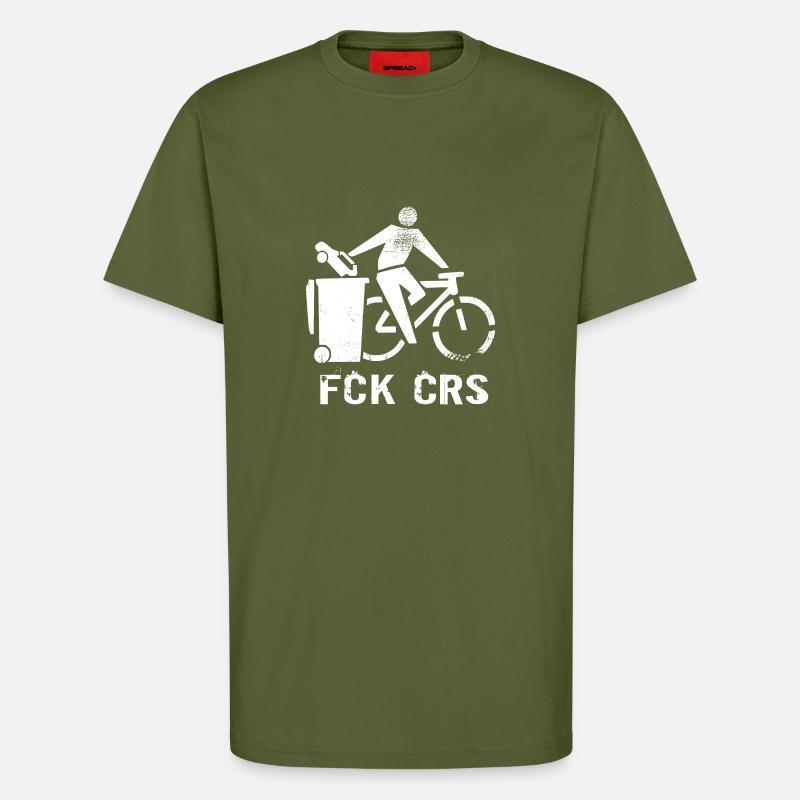 FCK CRS - T-shirt bio décontracté fabriqué en UE - MOSS GREEN