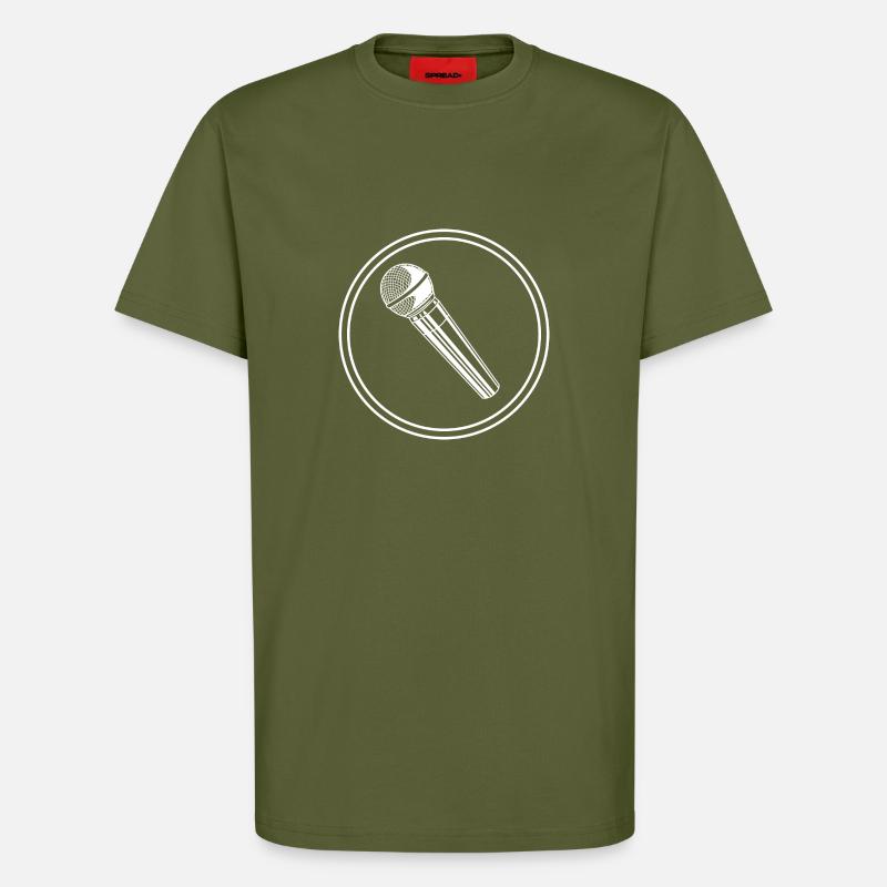 Mikrofon Symbol - T-Shirt - made by SPREAD - MOSS GREEN