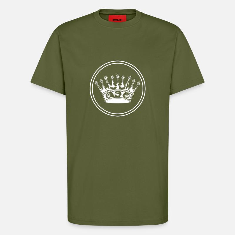 Crown silhouette icon - T-Shirt - made by SPREAD - MOSS GREEN