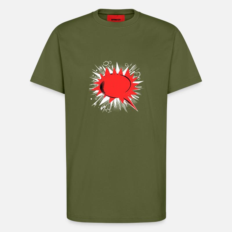 Vider la bulle de dialogue - T-shirt bio décontracté fabriqué en UE - MOSS GREEN