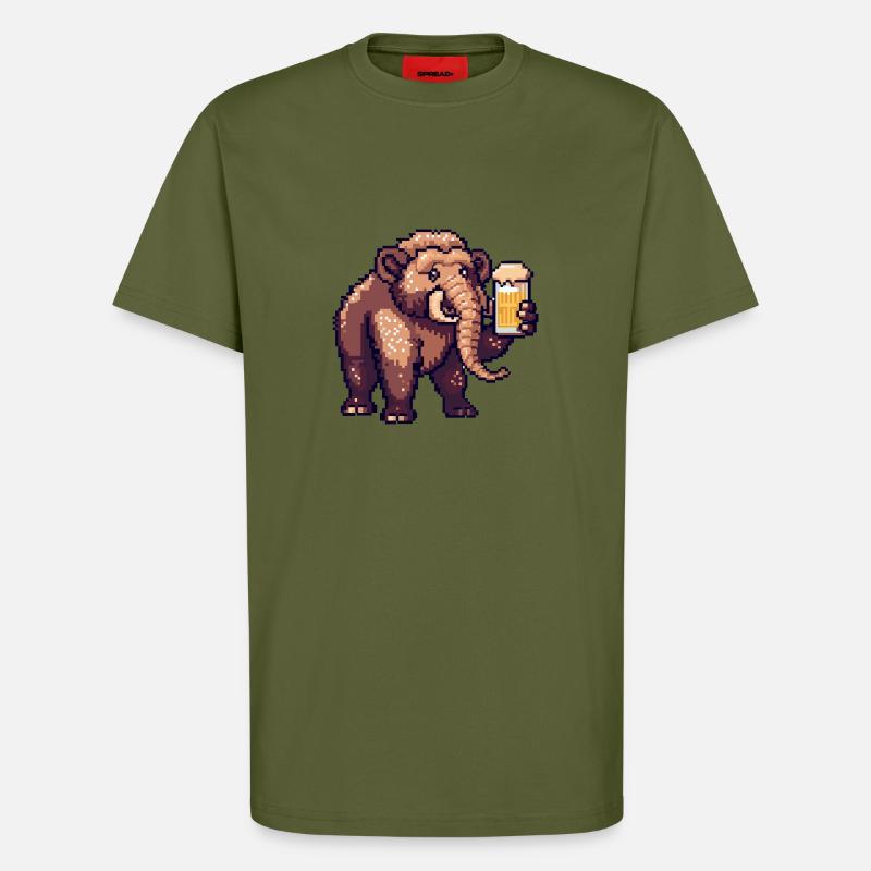 Mammut Pixel Beer - T-Shirt - made by SPREAD - MOSS GREEN