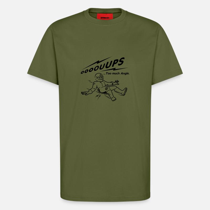 Too Much Angle - T-shirt bio décontracté fabriqué en UE - MOSS GREEN