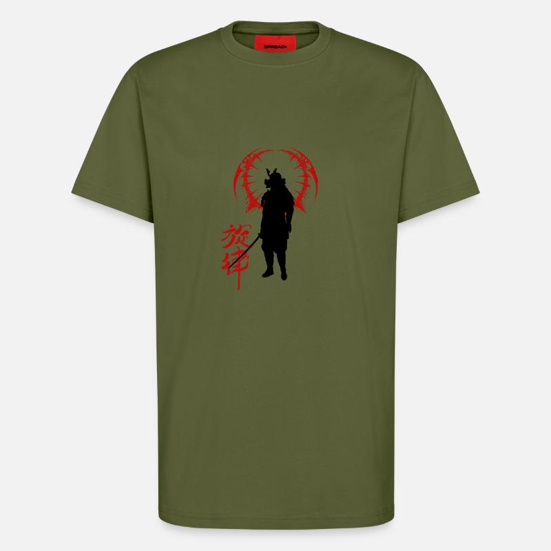 samurai - T-Shirt - made by SPREAD - MOSS GREEN