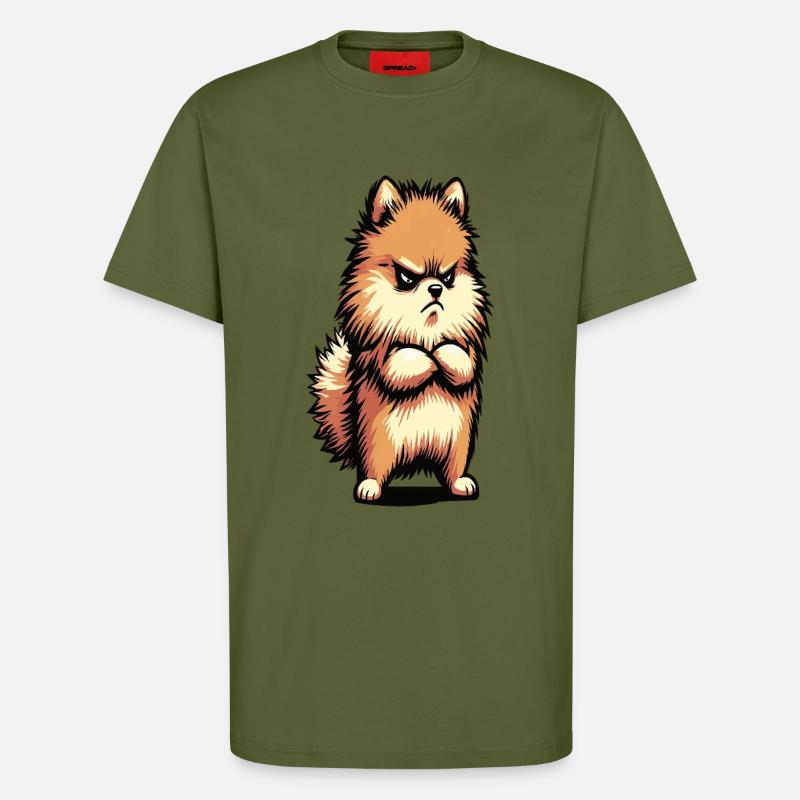 Zwergspitz Zwergspitze Zwerspitzhalter Spitz - T-Shirt - made by SPREAD - MOSS GREEN