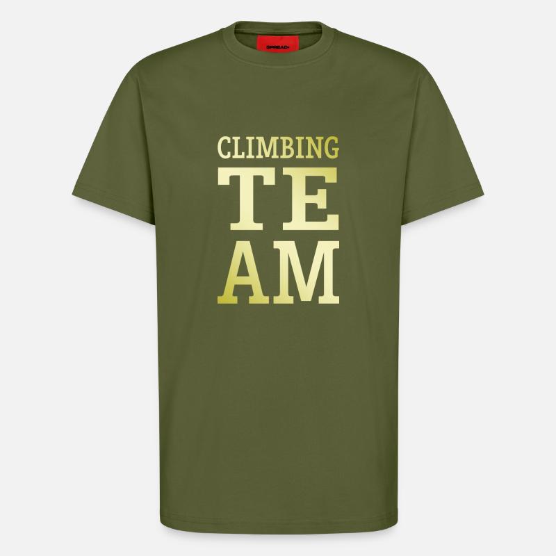Climbing Team Klettern Mannschaft - T-Shirt - made by SPREAD - MOSS GREEN
