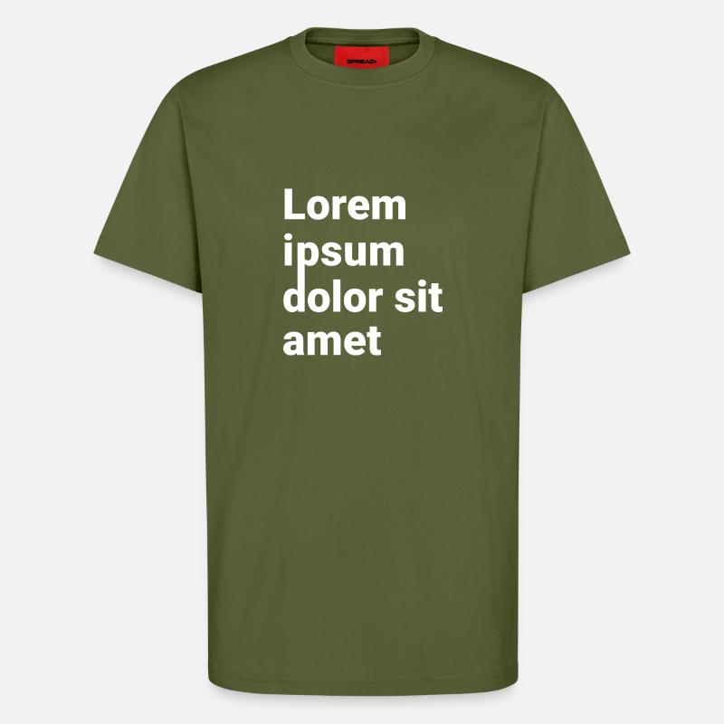 Lorem ipsum white - T-Shirt - made by SPREAD - MOSS GREEN