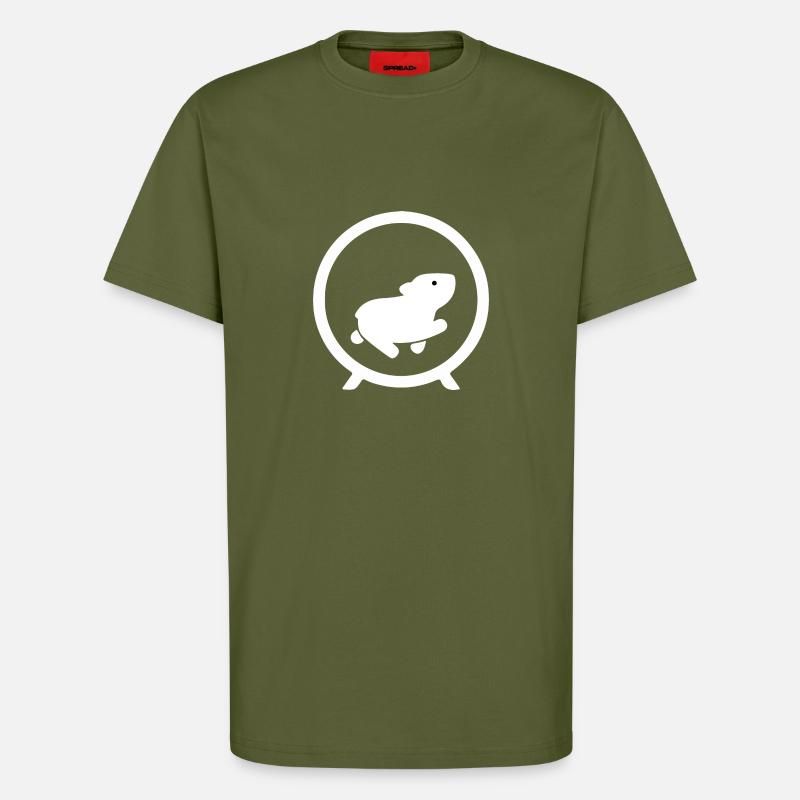 Hamster 9 to 5 Burnout - T-Shirt - made by SPREAD - MOSS GREEN