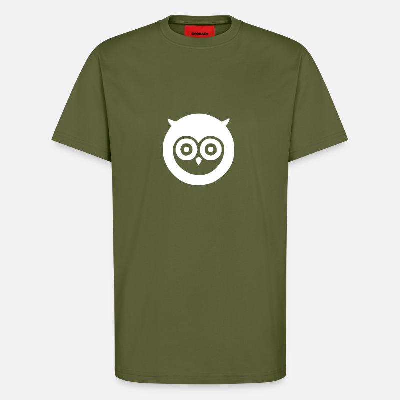 Eule mit großen Augen - T-Shirt - made by SPREAD - MOSS GREEN