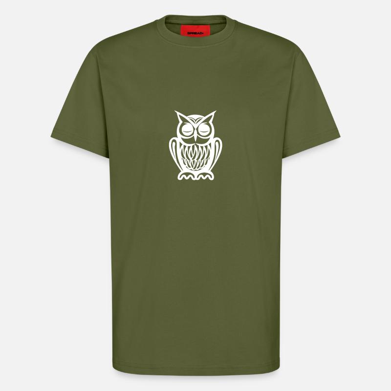 Chillmodus Eule - T-Shirt - made by SPREAD - MOSS GREEN
