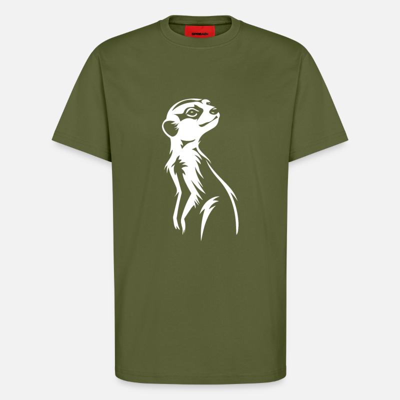 Erdmännchen Geschenk - T-Shirt - made by SPREAD - MOSS GREEN