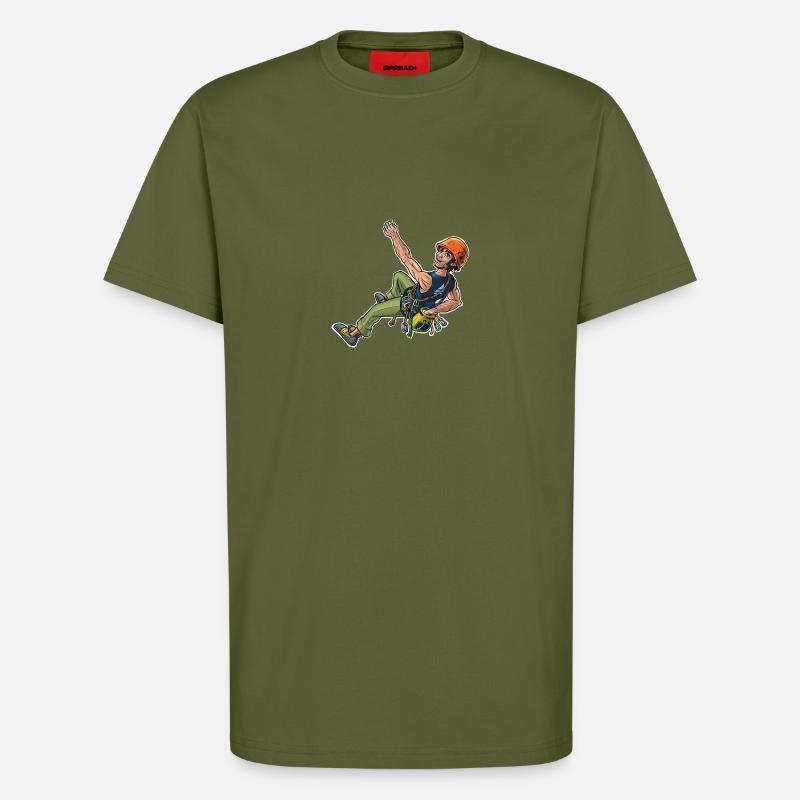 Kletterer (Sportkletterer) 2 - T-Shirt - made by SPREAD - MOSS GREEN