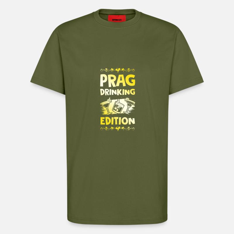 Prague Drinking Saying - T-Shirt - made by SPREAD - MOSS GREEN