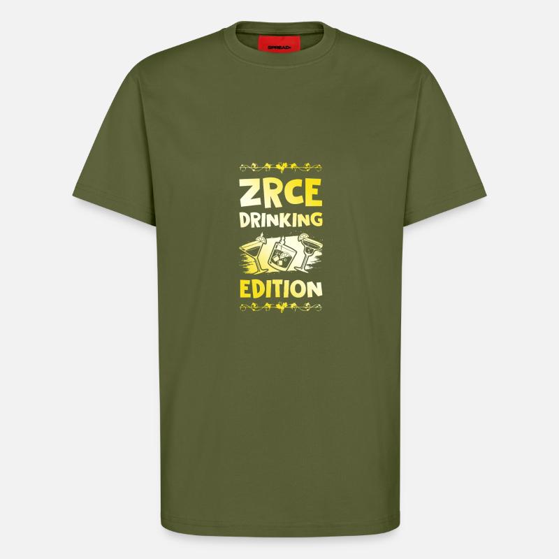 Zrce Drinking Spruch - T-Shirt - made by SPREAD - MOSS GREEN