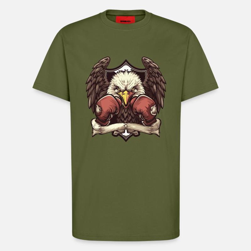 Eagle Boxer MMA Logo - T-Shirt - made by SPREAD - MOSS GREEN