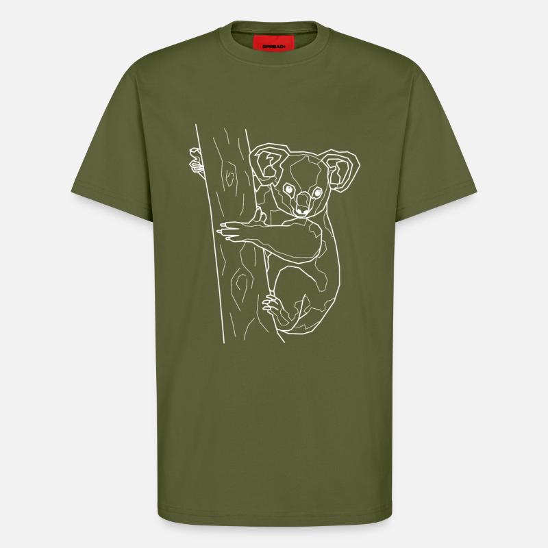 Koala weiß - T-Shirt - made by SPREAD - MOSS GREEN