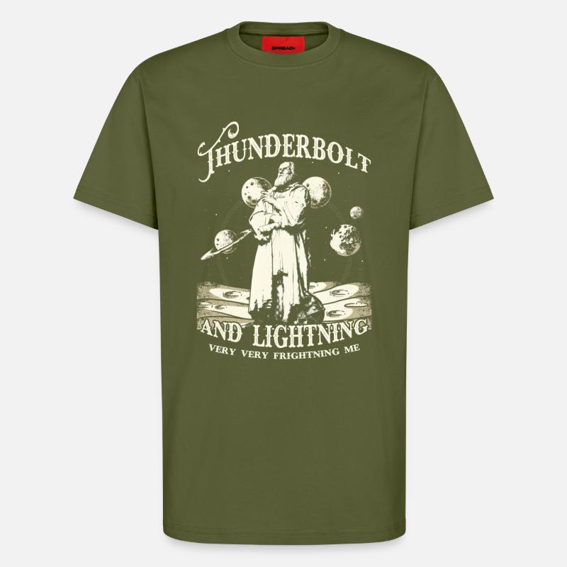 Thunderbolt and Lightning - T-Shirt - made by SPREAD - MOSS GREEN