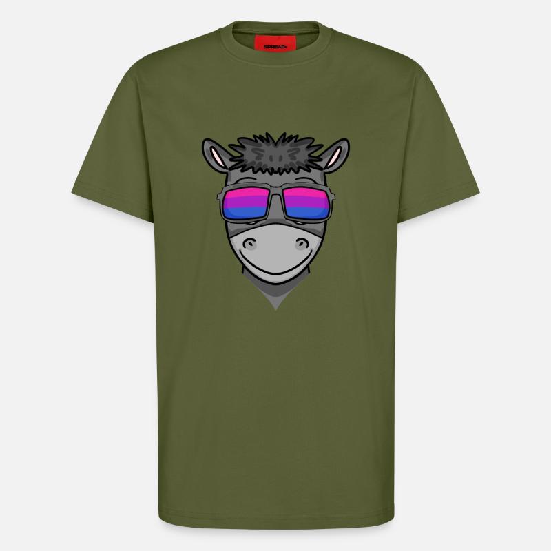 Bisexuell Esel Geschenk - T-Shirt - made by SPREAD - MOSS GREEN
