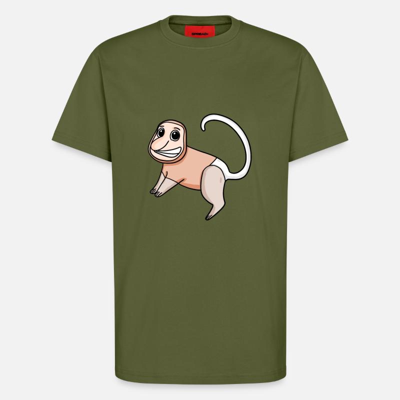 Nasenaffe Affe Affen - T-Shirt - made by SPREAD - MOSS GREEN
