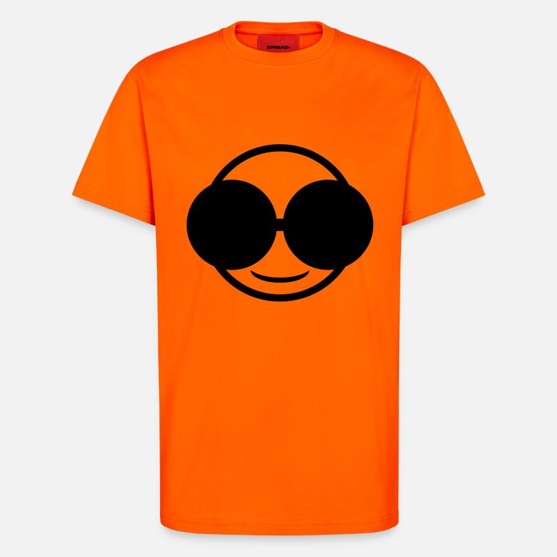 cachée - T-shirt bio décontracté fabriqué en UE - SUNSET ORANGE