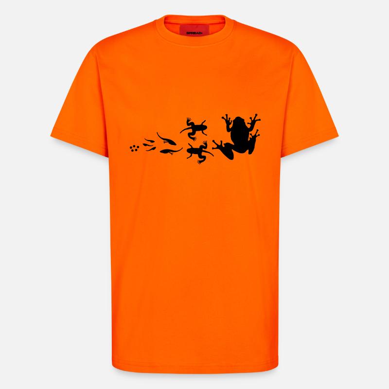 frog_evolution - T-Shirt - made by SPREAD - SUNSET ORANGE