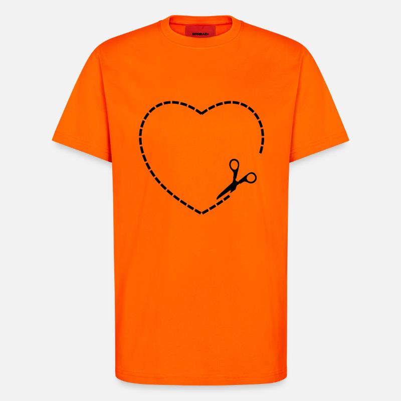 herz - T-Shirt - made by SPREAD - SUNSET ORANGE