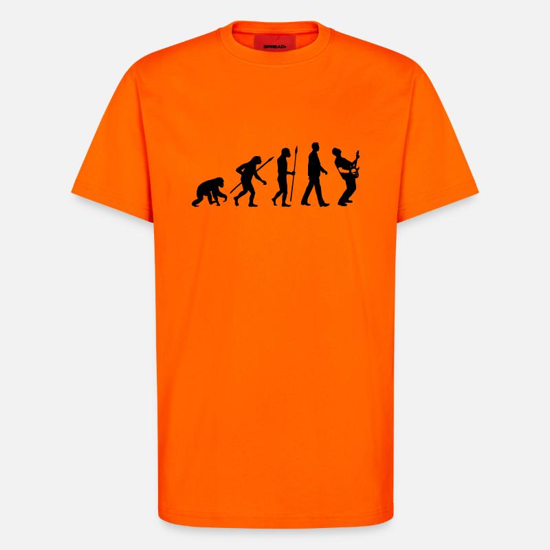 evolution_rocks_032012_l1c - T-shirt bio décontracté fabriqué en UE - SUNSET ORANGE