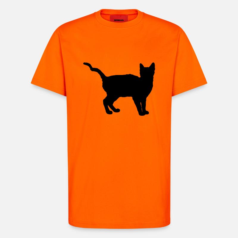katze - T-Shirt - made by SPREAD - SUNSET ORANGE
