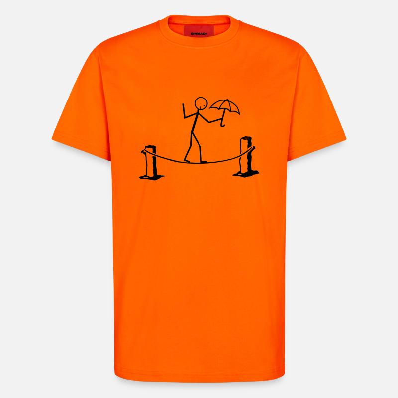Slackline - T-Shirt - made by SPREAD - SUNSET ORANGE