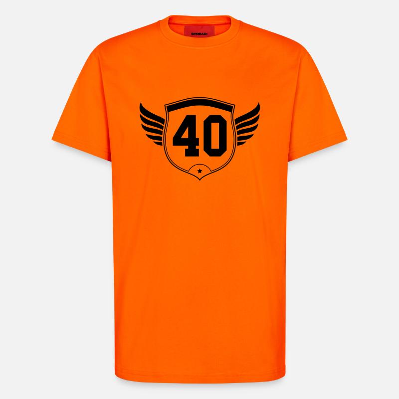 40 wappen design - T-Shirt - made by SPREAD - SUNSET ORANGE
