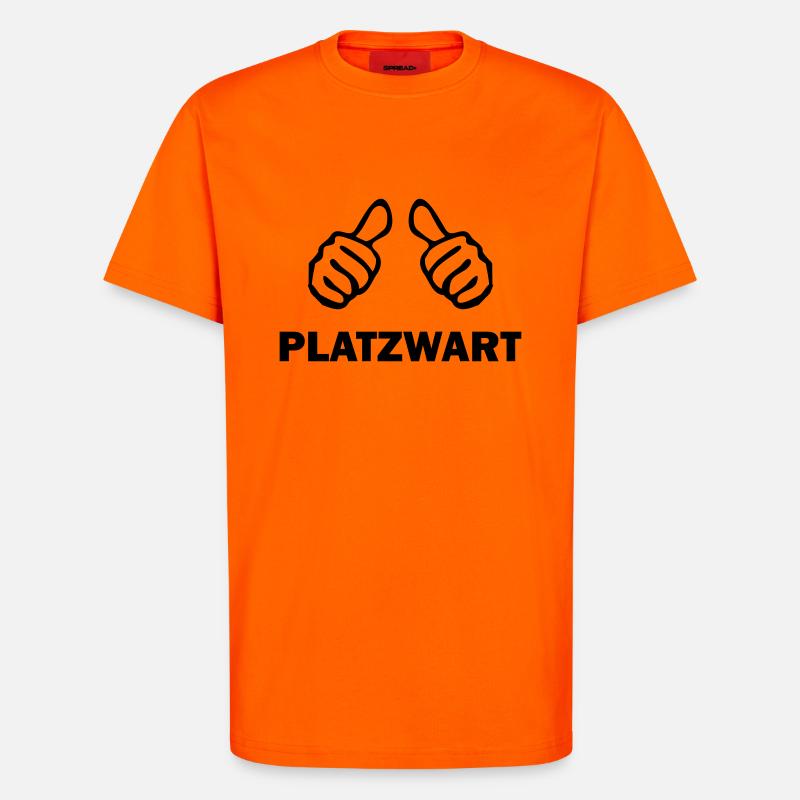 platzwart - T-Shirt - made by SPREAD - SUNSET ORANGE