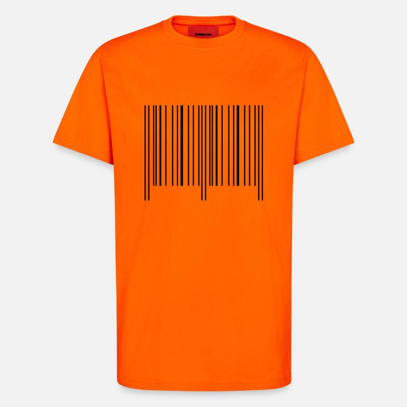 strichcode - T-Shirt - made by SPREAD - SUNSET ORANGE
