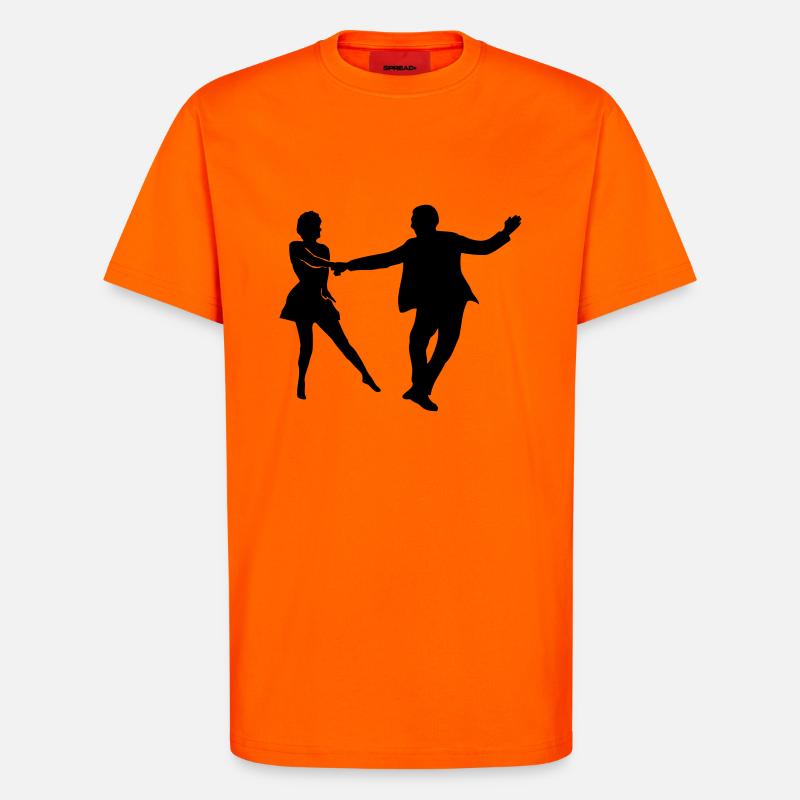 west coast swing dancer - T-Shirt - made by SPREAD - SUNSET ORANGE