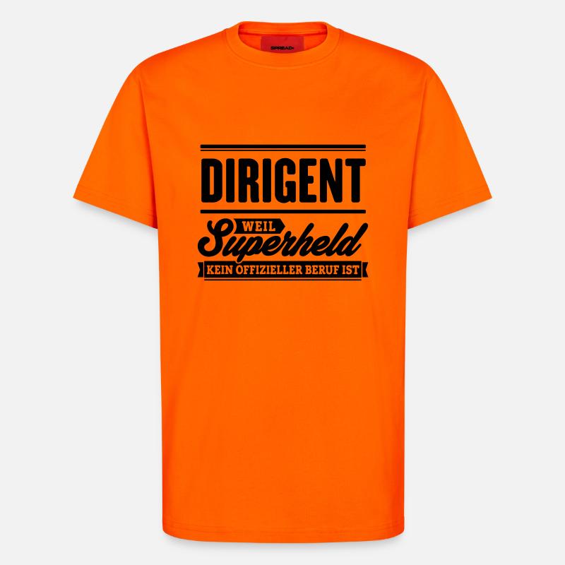 Superheld Dirigent - T-Shirt - made by SPREAD - SUNSET ORANGE