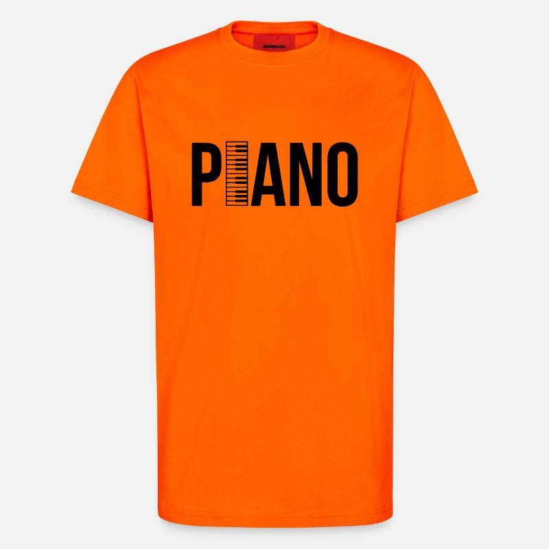 piano - T-Shirt - made by SPREAD - SUNSET ORANGE